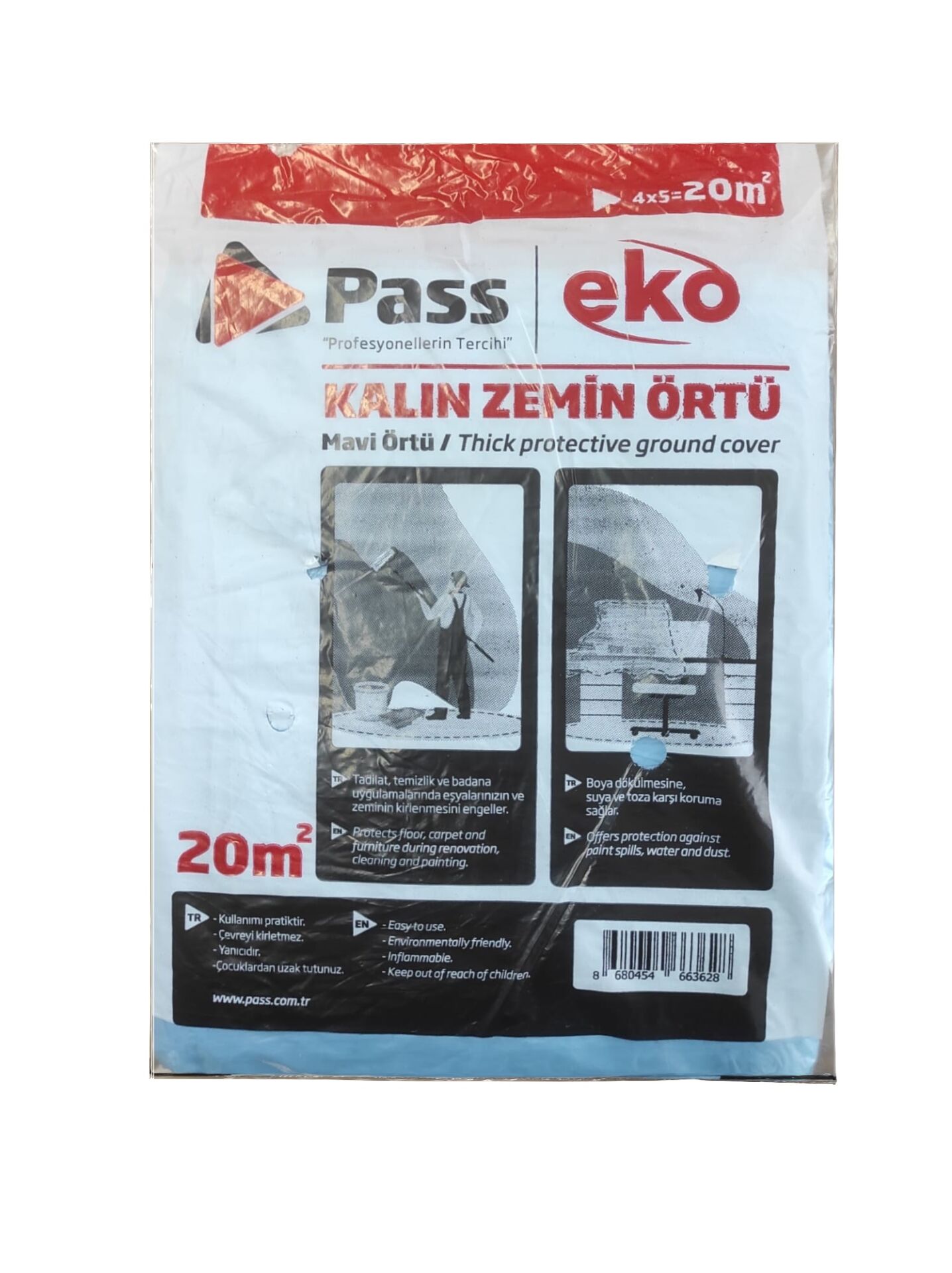 6362   Pass Eko Zemin Kalın Hışır Örtüsü 4*5m² - Mavi