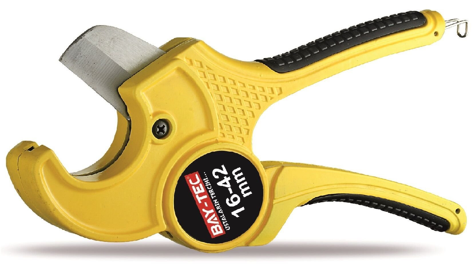 MK0695   Bay-Tec Pvc Boru Kesme Makası Sarı 42mm