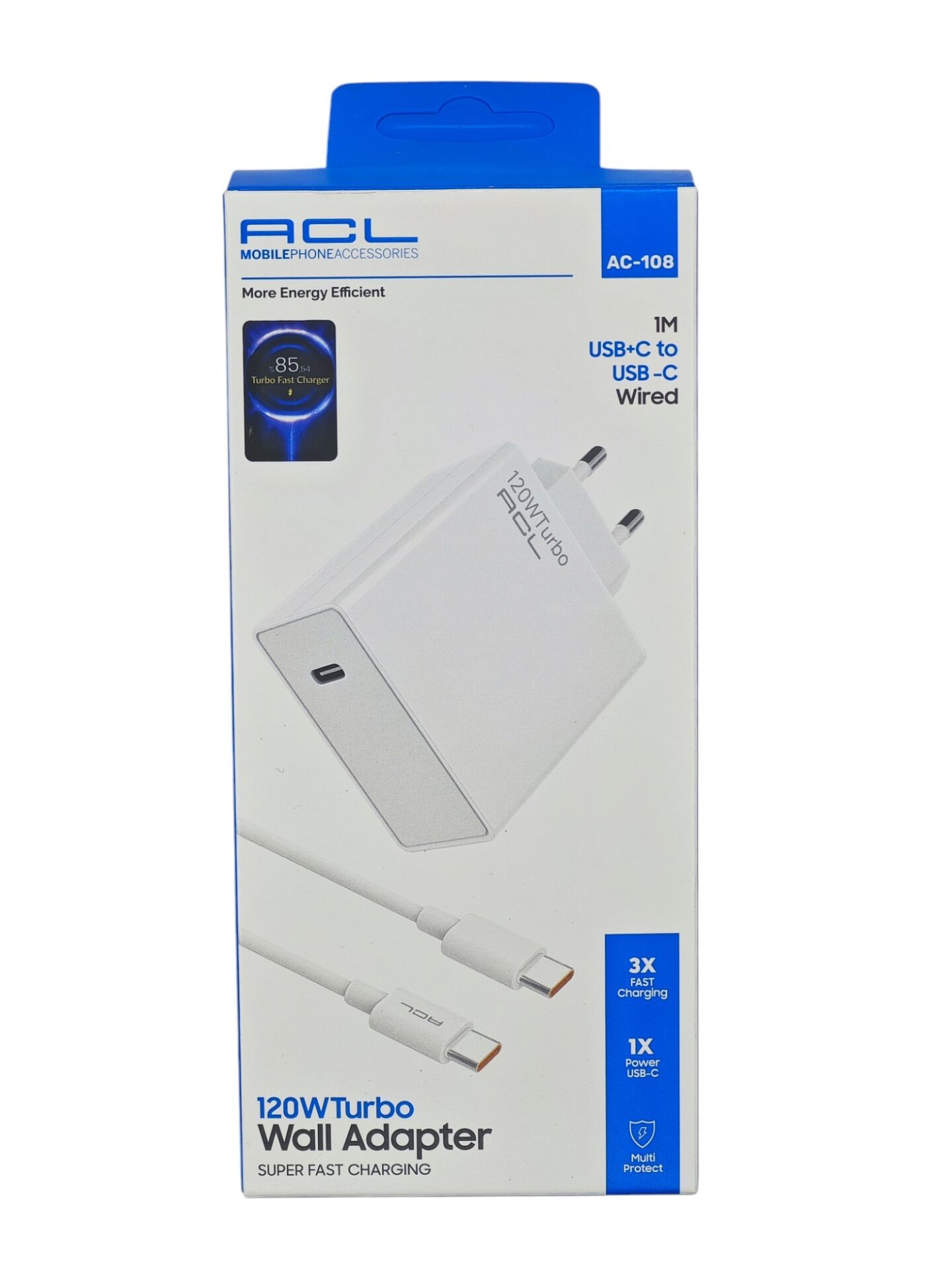 AC-108   Acl PD 120W Turbo Hızlı Şarj Seti - Type-C to C