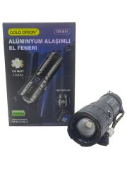 OR-B51   Gold Orion Alüminyum Alaşımlı Şarlı El Feneri