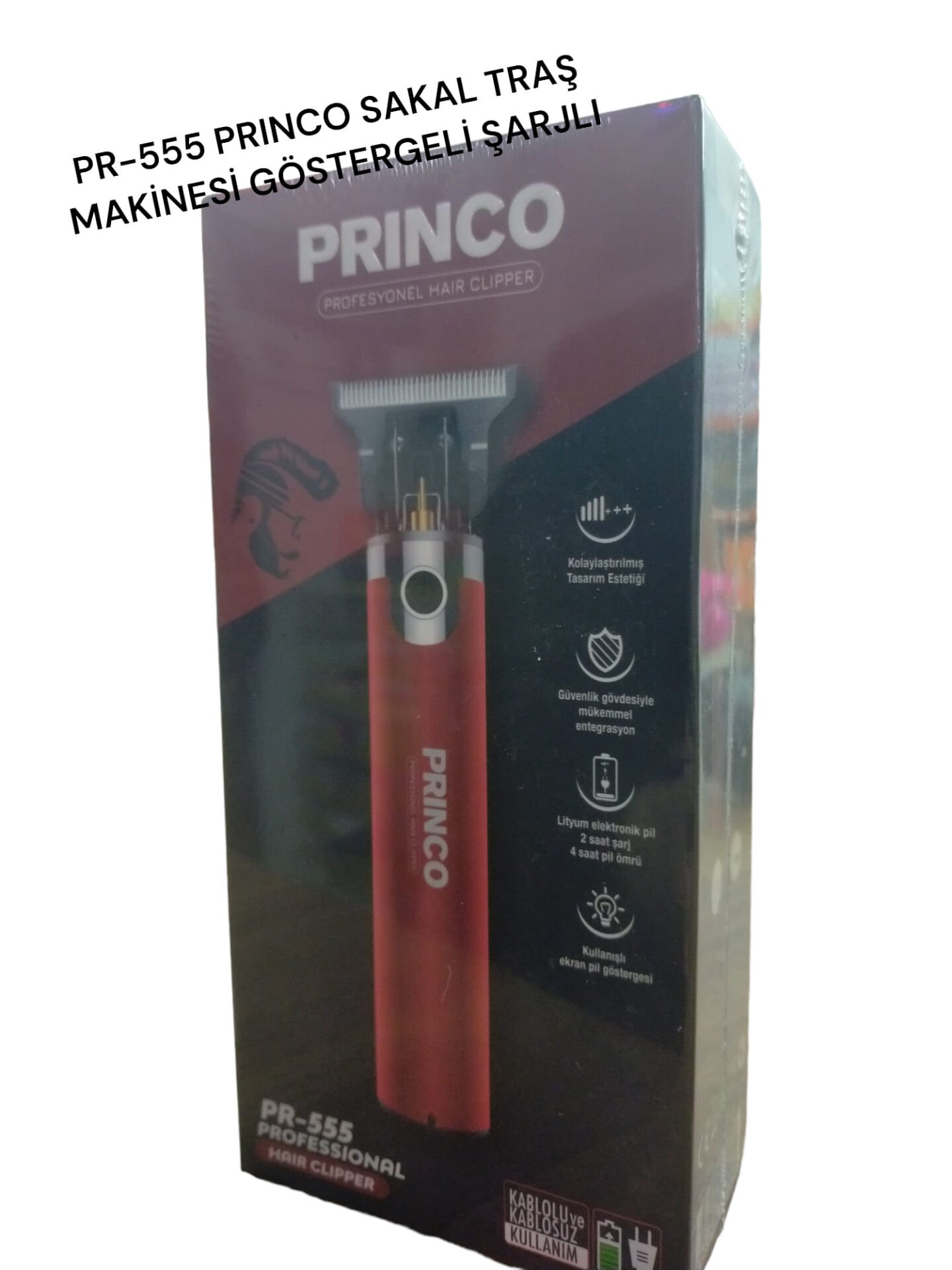 Pr-555   Prınco Sakal Traş Makinesi - Göstergeli