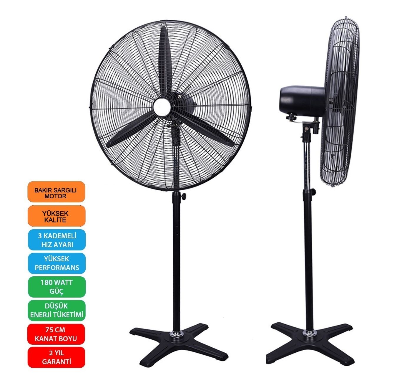 Fl-750-F   Fansan Sanayi Tipi Vantilatör 180W