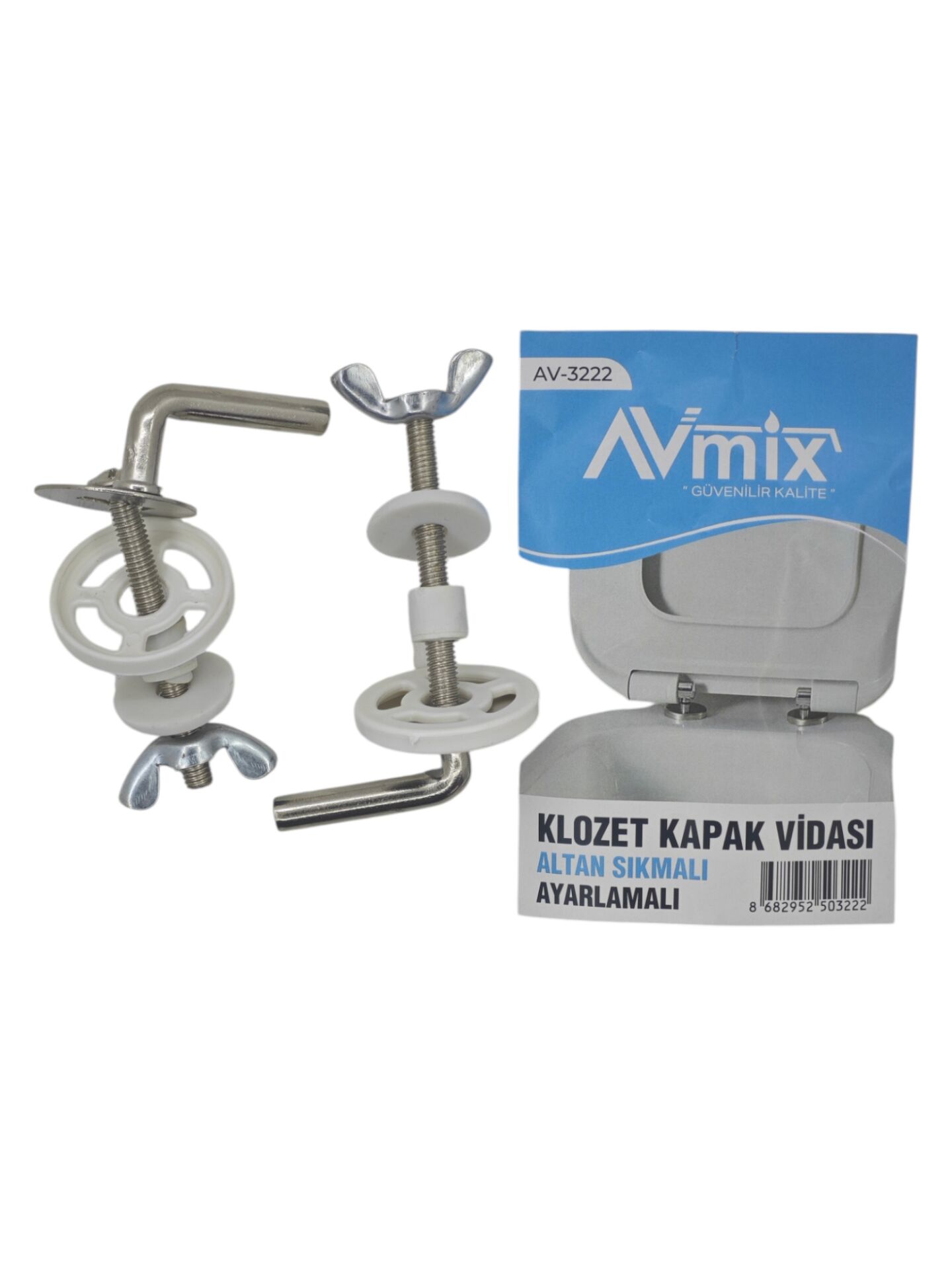 AV-3222   Avmix Klozet Kapak Vidası - Alttan Sıkmalı