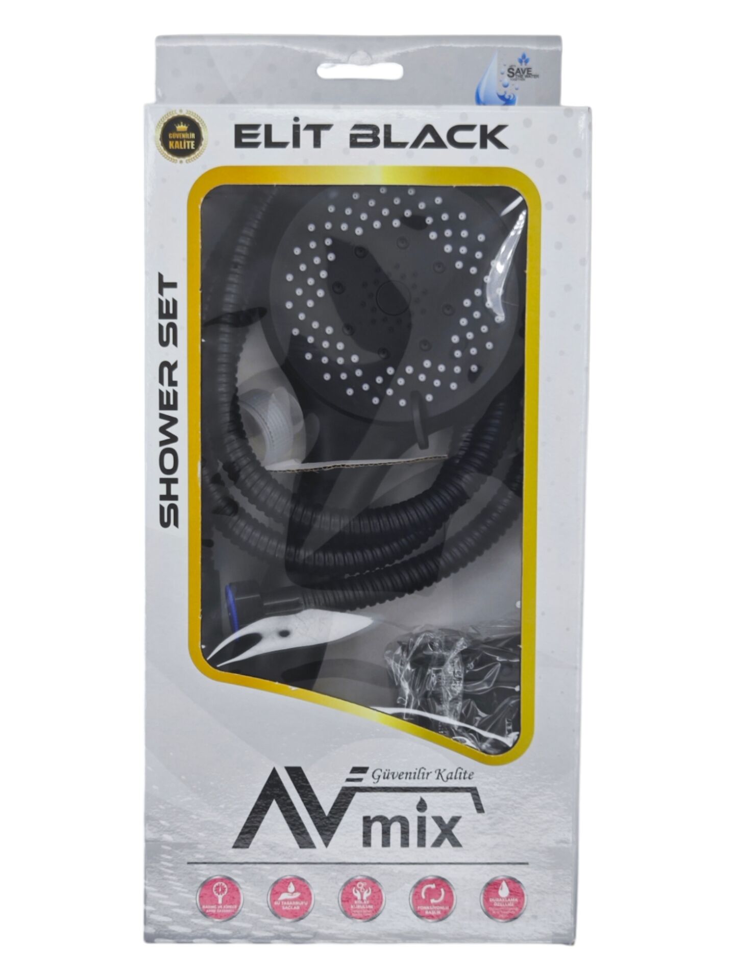 AV-246   Avmix Elit Black Duş Seti