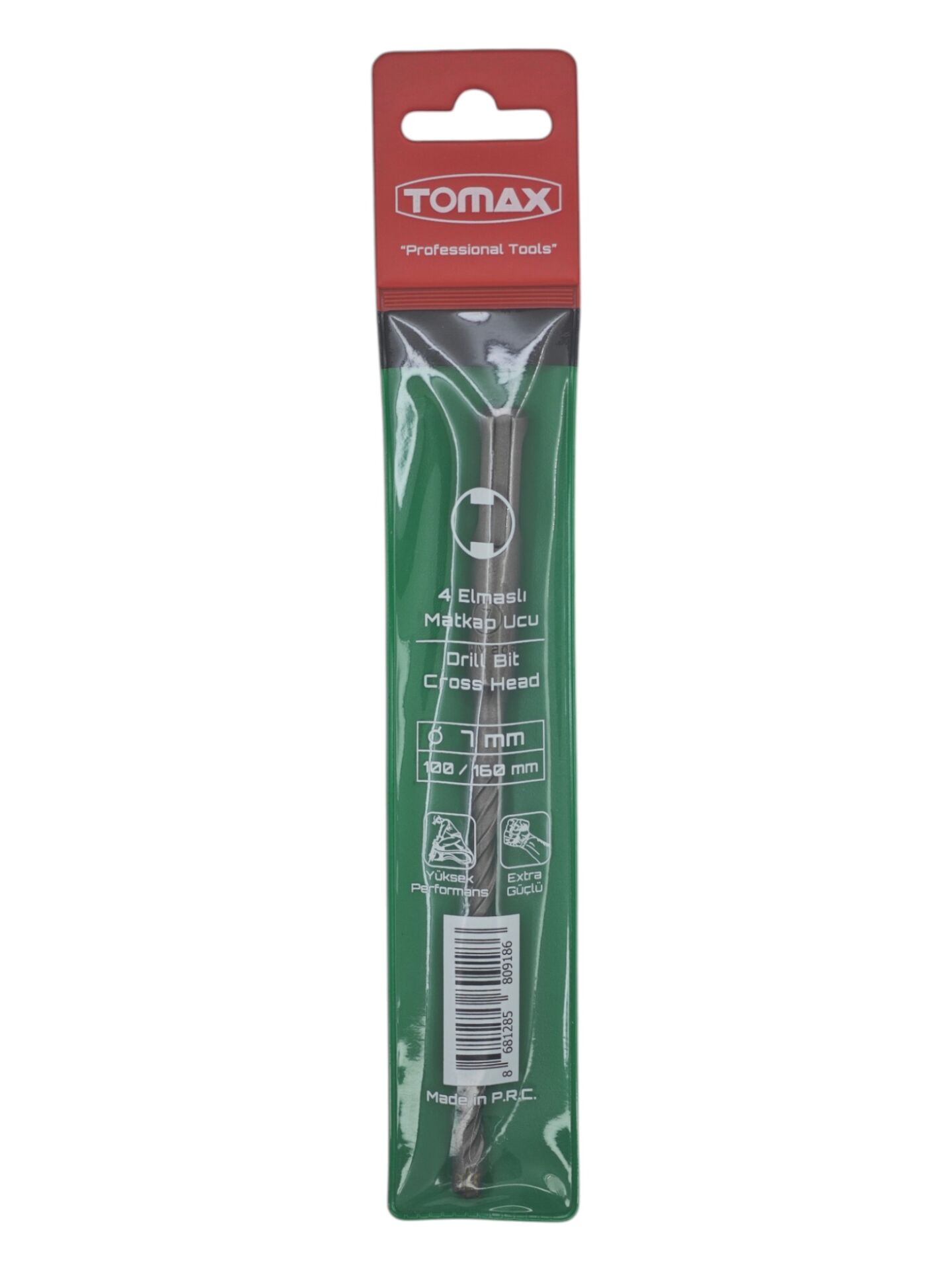 T-0918   Tomax SDS Elmaslı Matkap Ucu 7*160mm