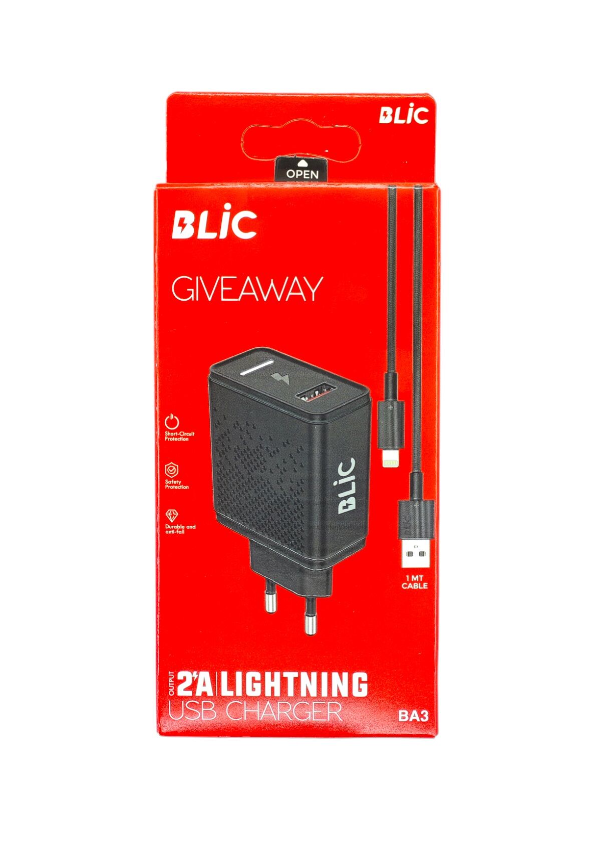 Ba3   Blic Gıveaway Usb Şarj Cihazı 2.1A - Lightning