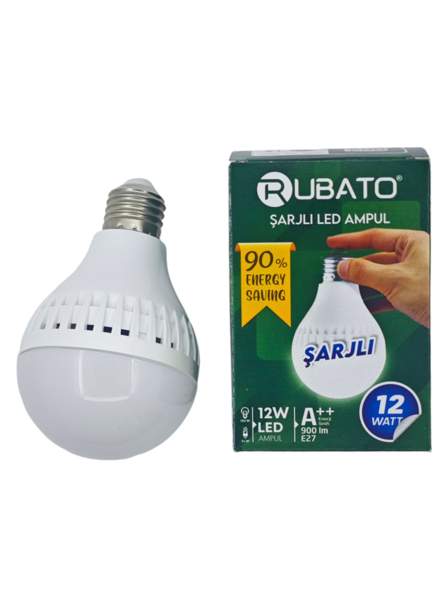 RBT-212   Rubato E27-12W Şarjlı Led Ampul