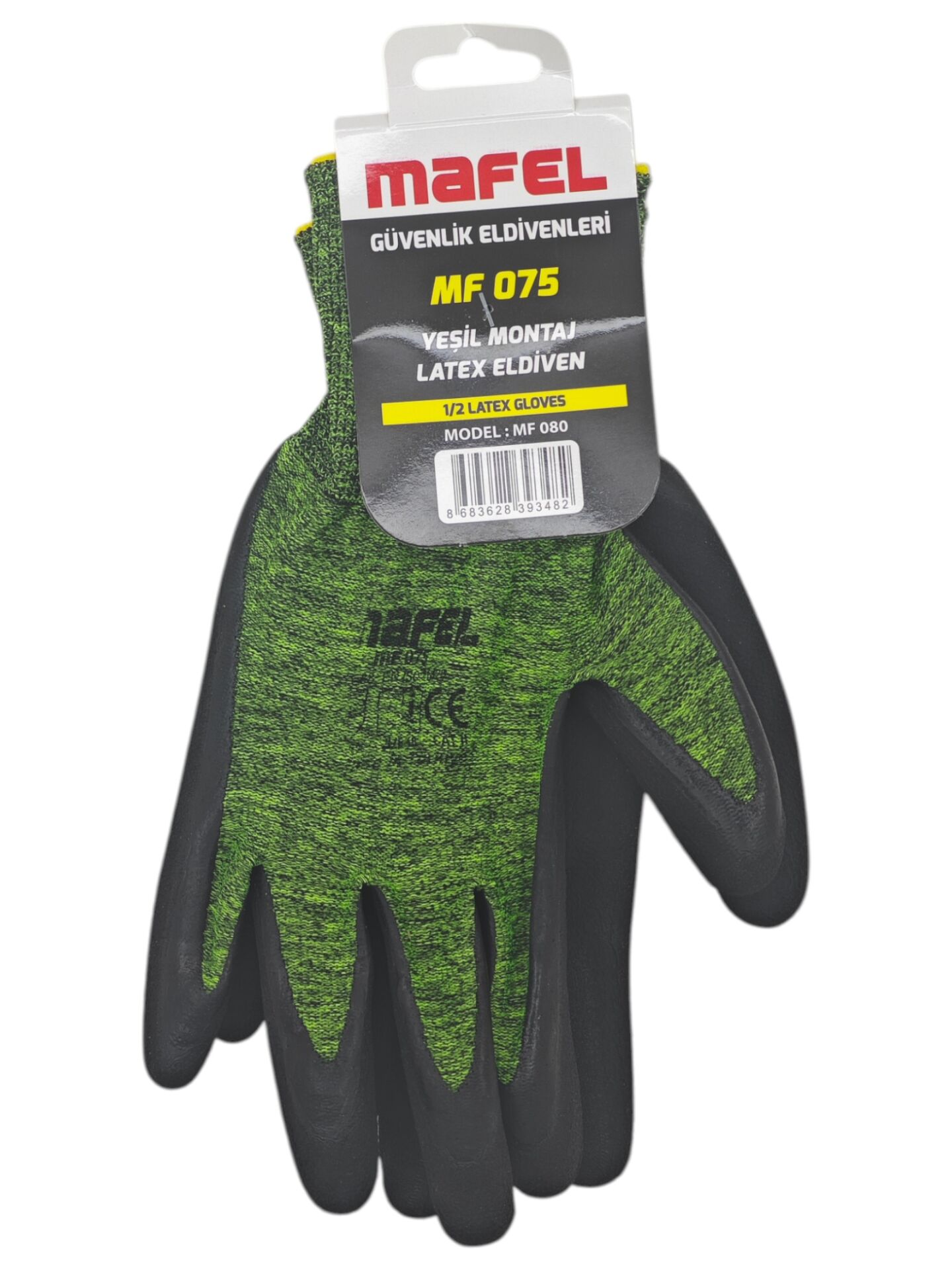 MF 075   Mafel Yeşil Latex Montaj Eldiveni 1/2 10''