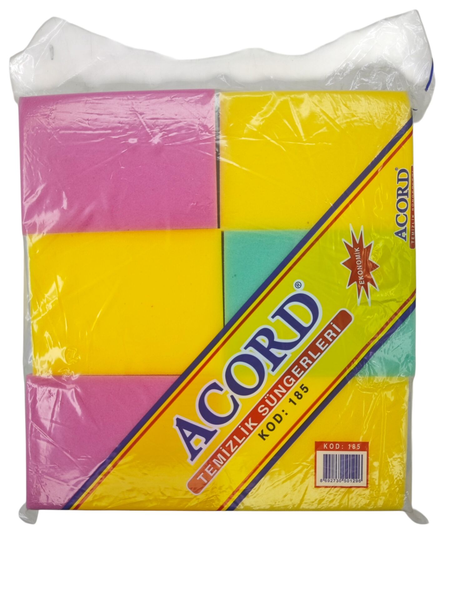 185   Acord Temizlik Süngeri 12li - Renkli