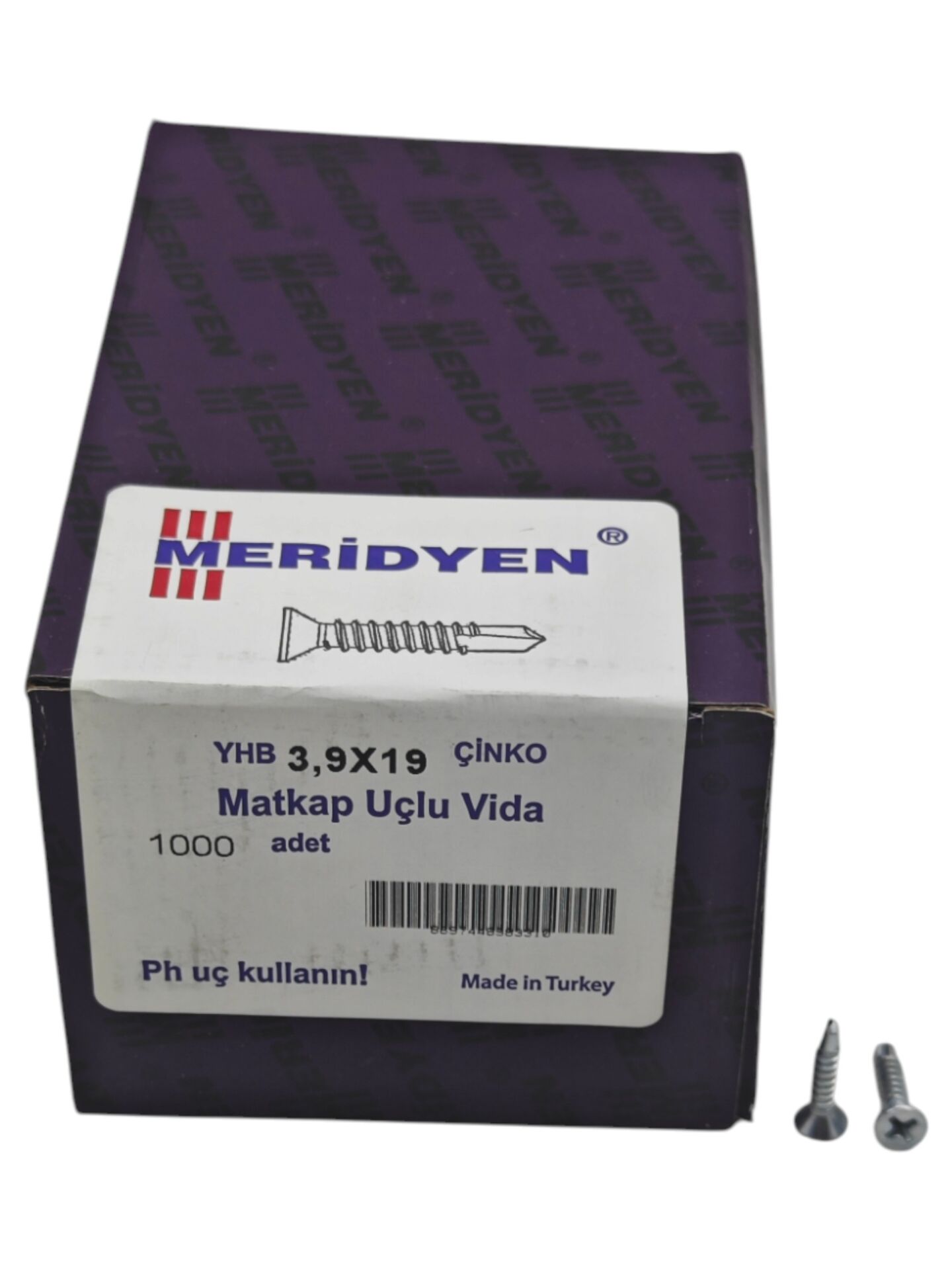 3919   Meridyen 3,9*19 YHB Matkap Uçlu Vida 1000li