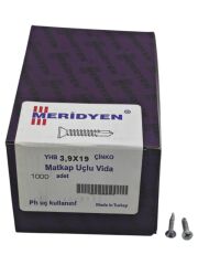 3919   Meridyen 3,9*19 YHB Matkap Uçlu Vida 1000li