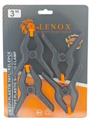LNX 340   Lenox A Tipi Plastik Yaylı Kelepçe 3'' - 4lü