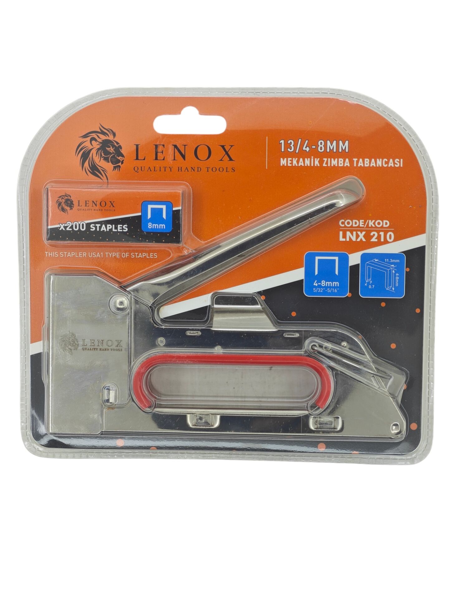 LNX 210   Lenox Mekanik Zımba Tabancası 13/4-8mm