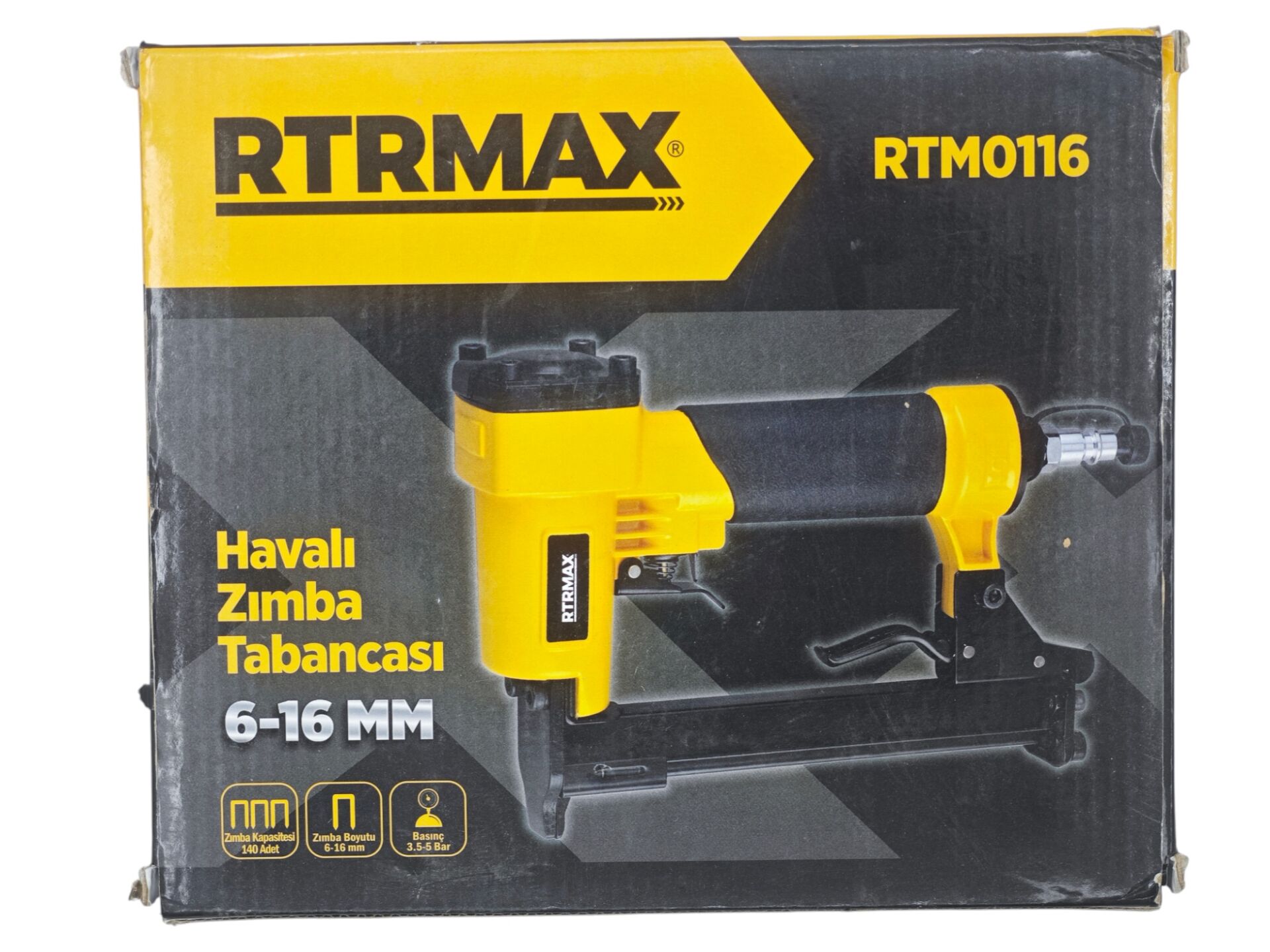 RTM0116   Rtrmax Havalı Zımba Tabancası 6-16mm