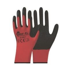 El165   Bay-El Ekstra Latex Eldiven 1/2 10 - Kırmızı/Siyah