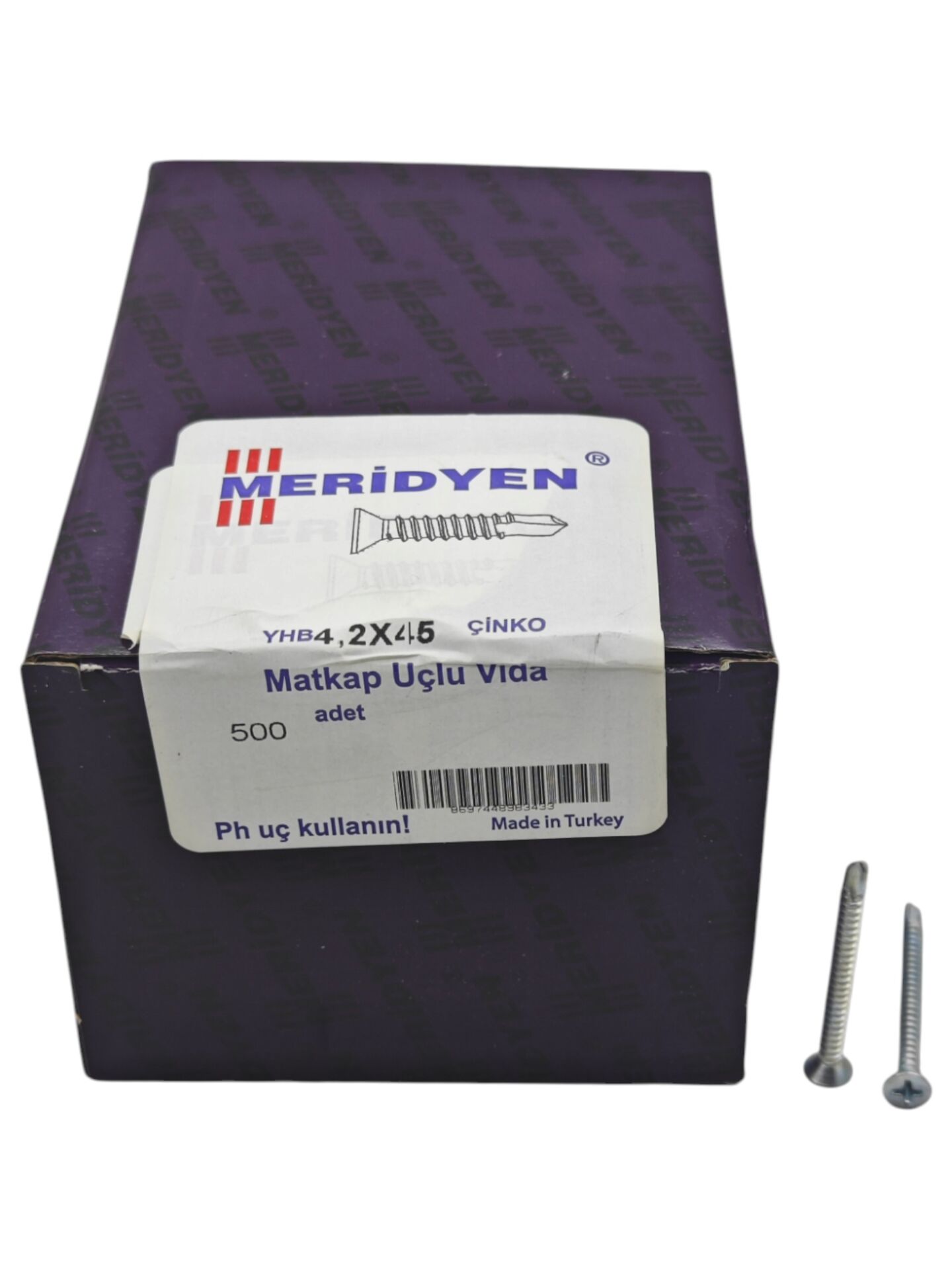 4245   Meridyen 4.2*45 YHB Matkap Uçlu Vida 500lü