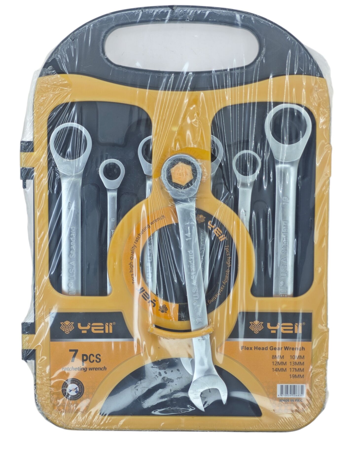 06671   Yeii Düz Cırcır Anahtar Seti 7prç - 8-19mm