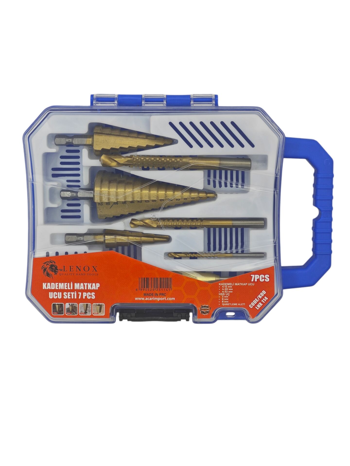LNX 114   Lenox Kademeli Matkap Ucu Seti 7prç
