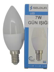 SED-7C-3   Seldur E14-7W Gün İşiği Led Ampul