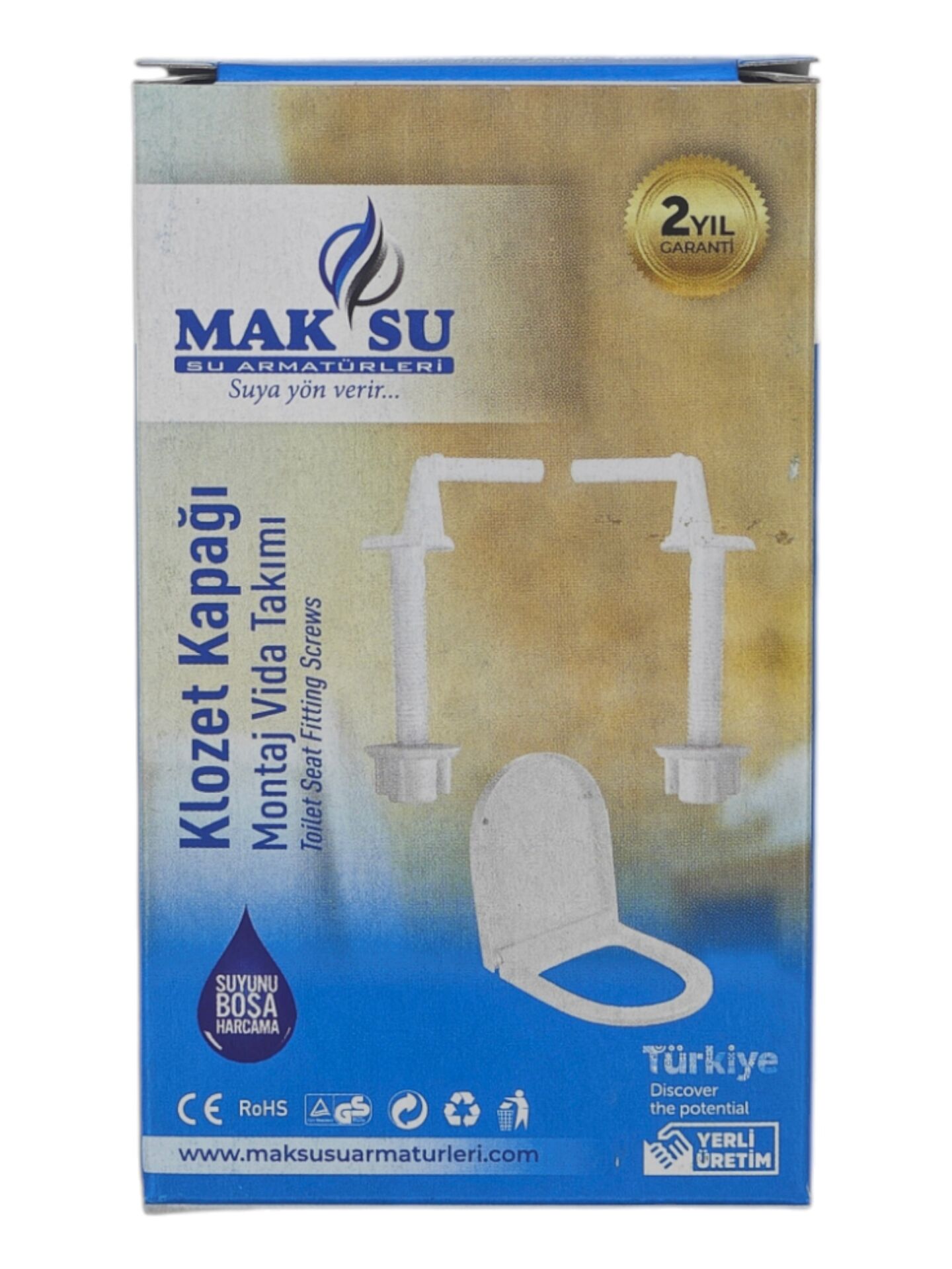MS-0419   Mak Su Klozet Kapağı Montaj Vida Takımı