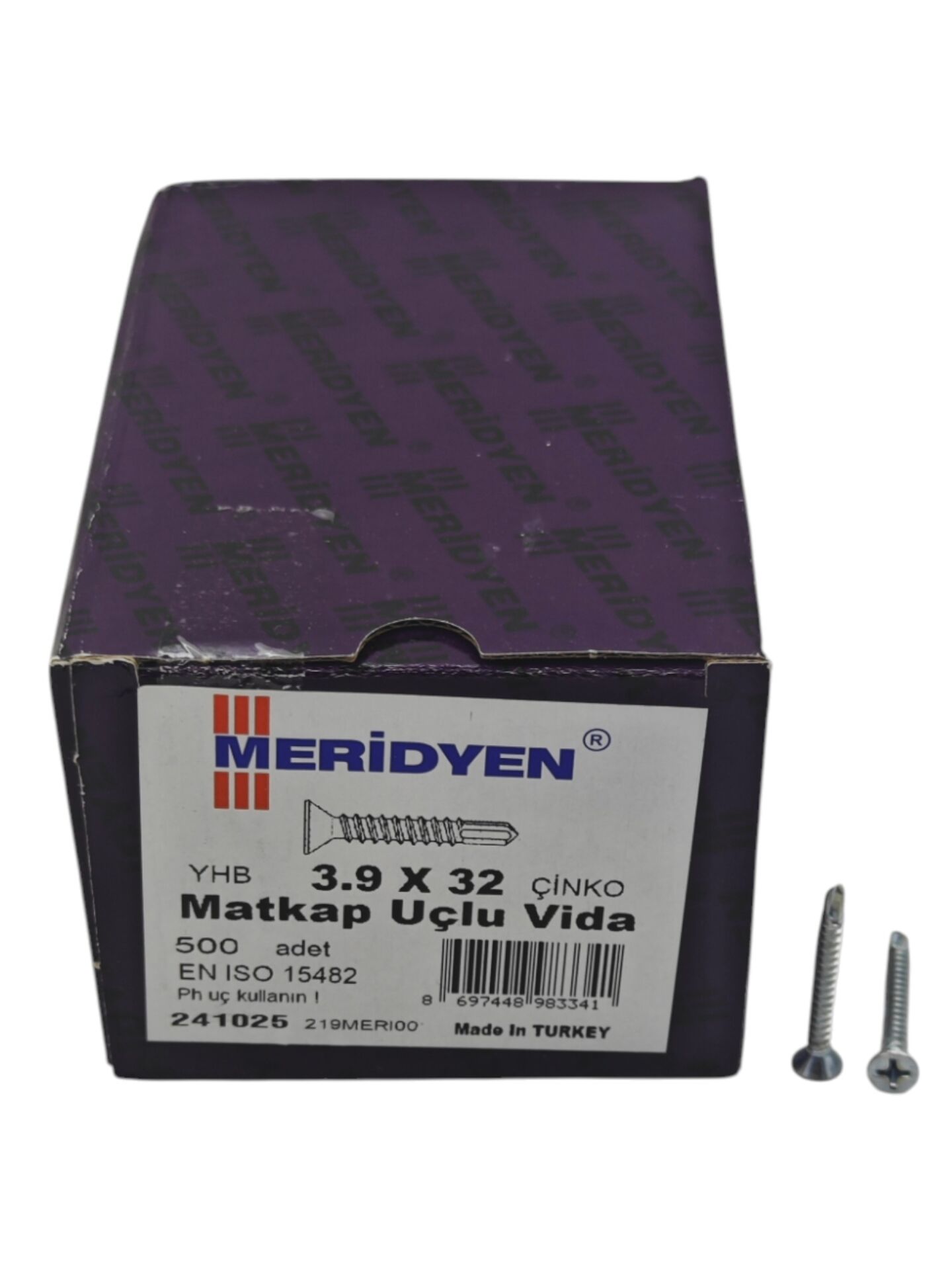 3932   Meridyen 3,9*32 YHB Matkap Uçlu Vida 500lü