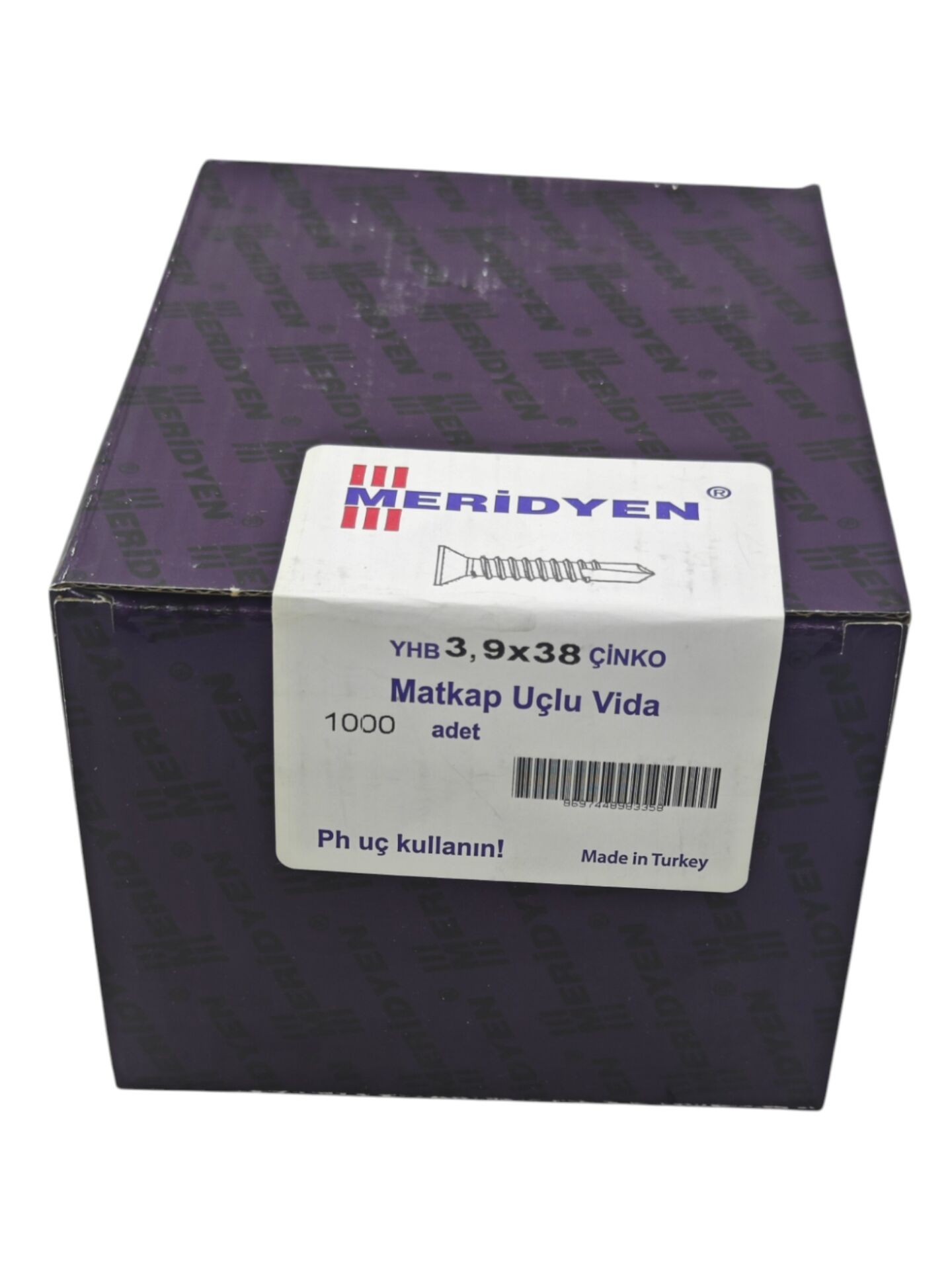 3938   Meridyen 3,9*38 YHB Matkap Uçlu Vida 1000li