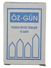 07838   Öz-Gün Tozsuz Beyaz Tebeşir 15li