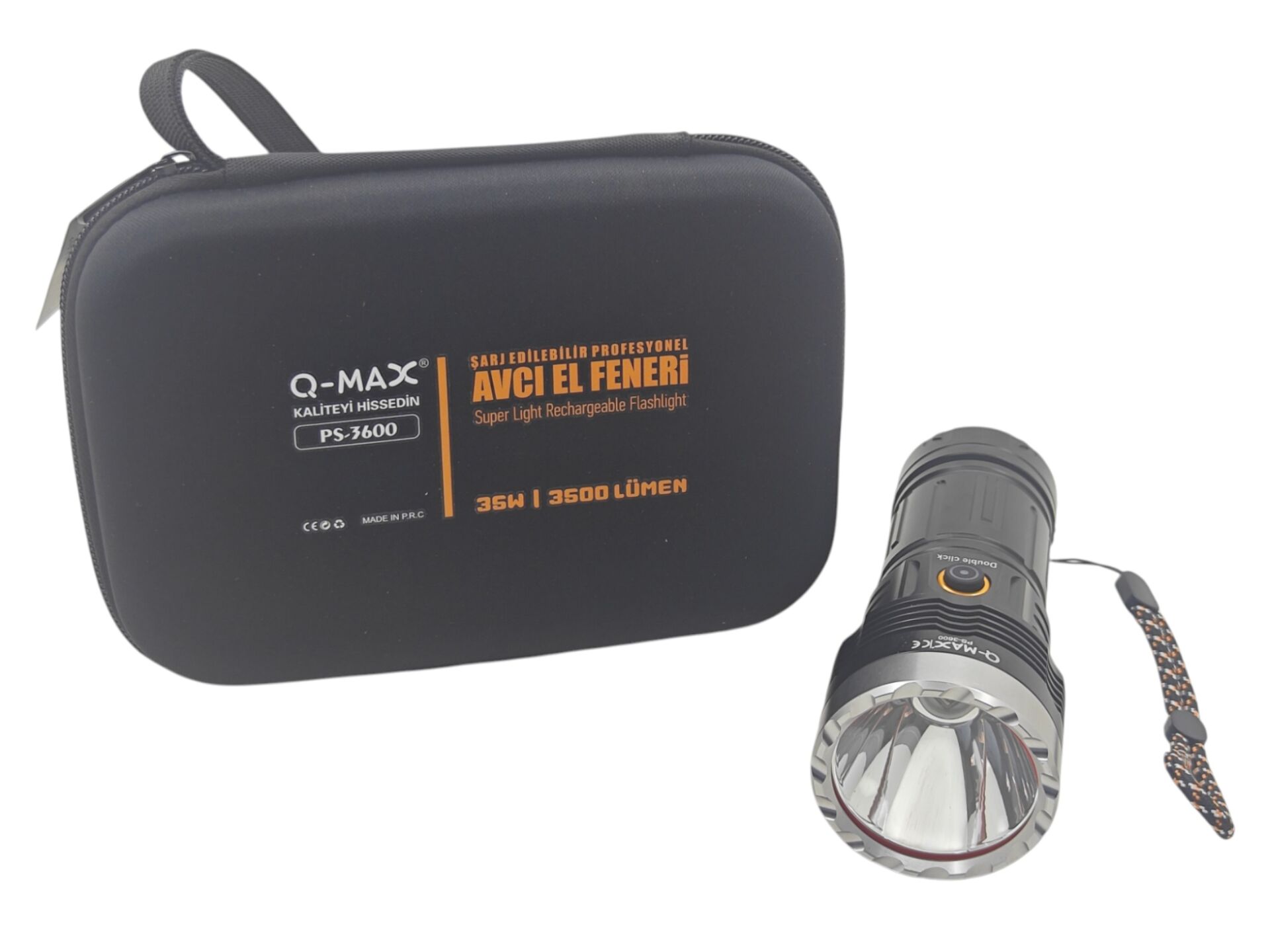 PS-3600   Q-Max 3500 Lümen 35W Zomlu Avcı Feneri
