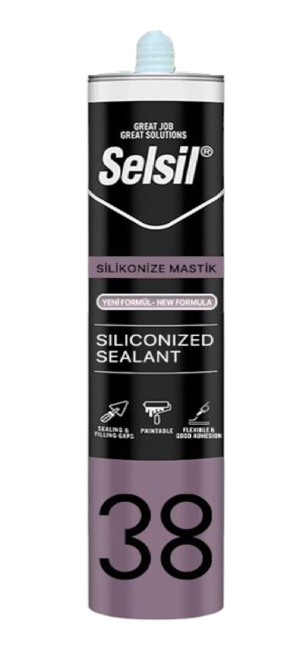 15651-1F   Selsil 38 Silikonize Mastik 500gr - Beyaz