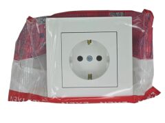 237   Exxen Karell Beyaz Topraklı Priz