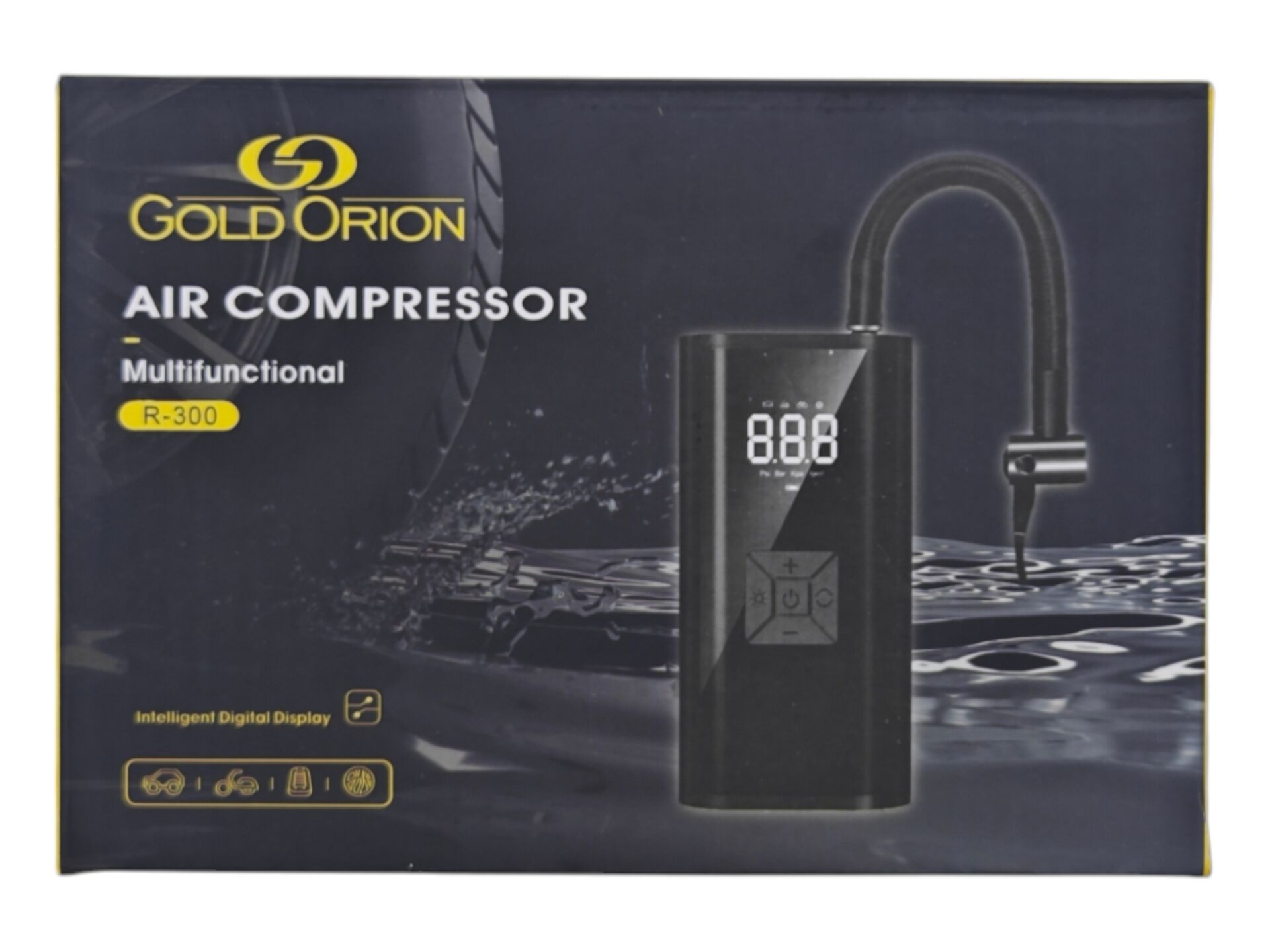 R-300   Gold Orion USB-C ve DC12V Şarjlı 120W Hava Kompresörü