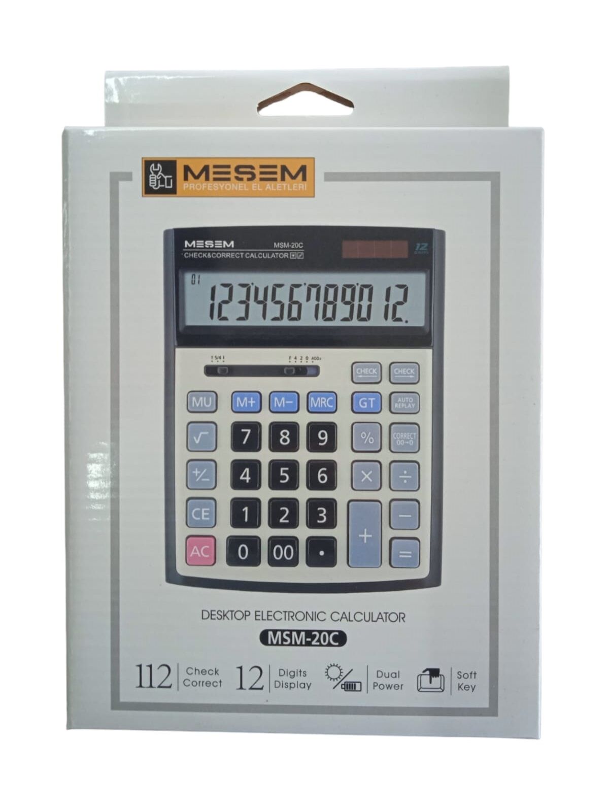 MSM-20C   Meşem 12 Haneli Hesap Makinesi - Büyük