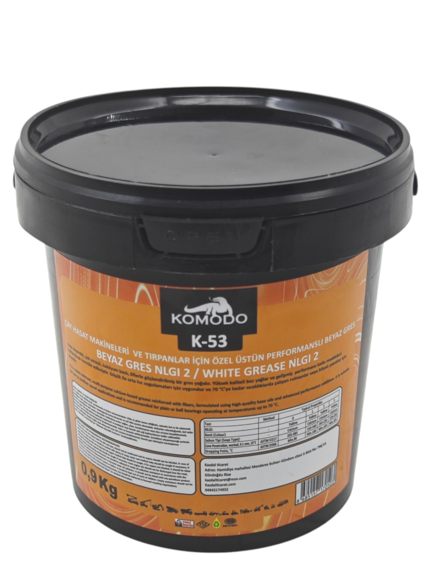 K-5304   Komodo K-53 Beyaz Gres Yağı 900gr