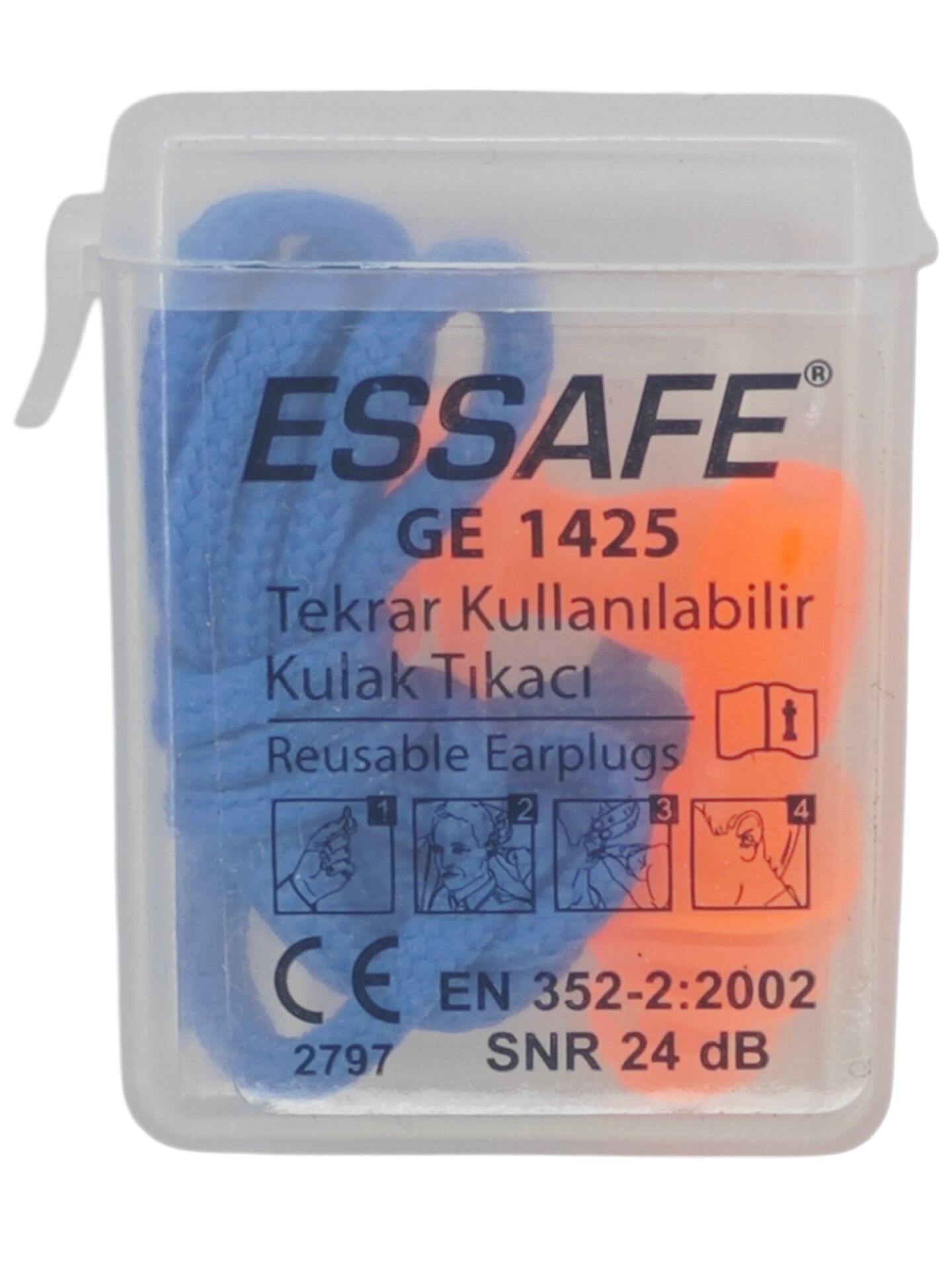 GE 1425   Essafe Cam Tipi Kulak Tıkacı - Tekrar Kullanılır
