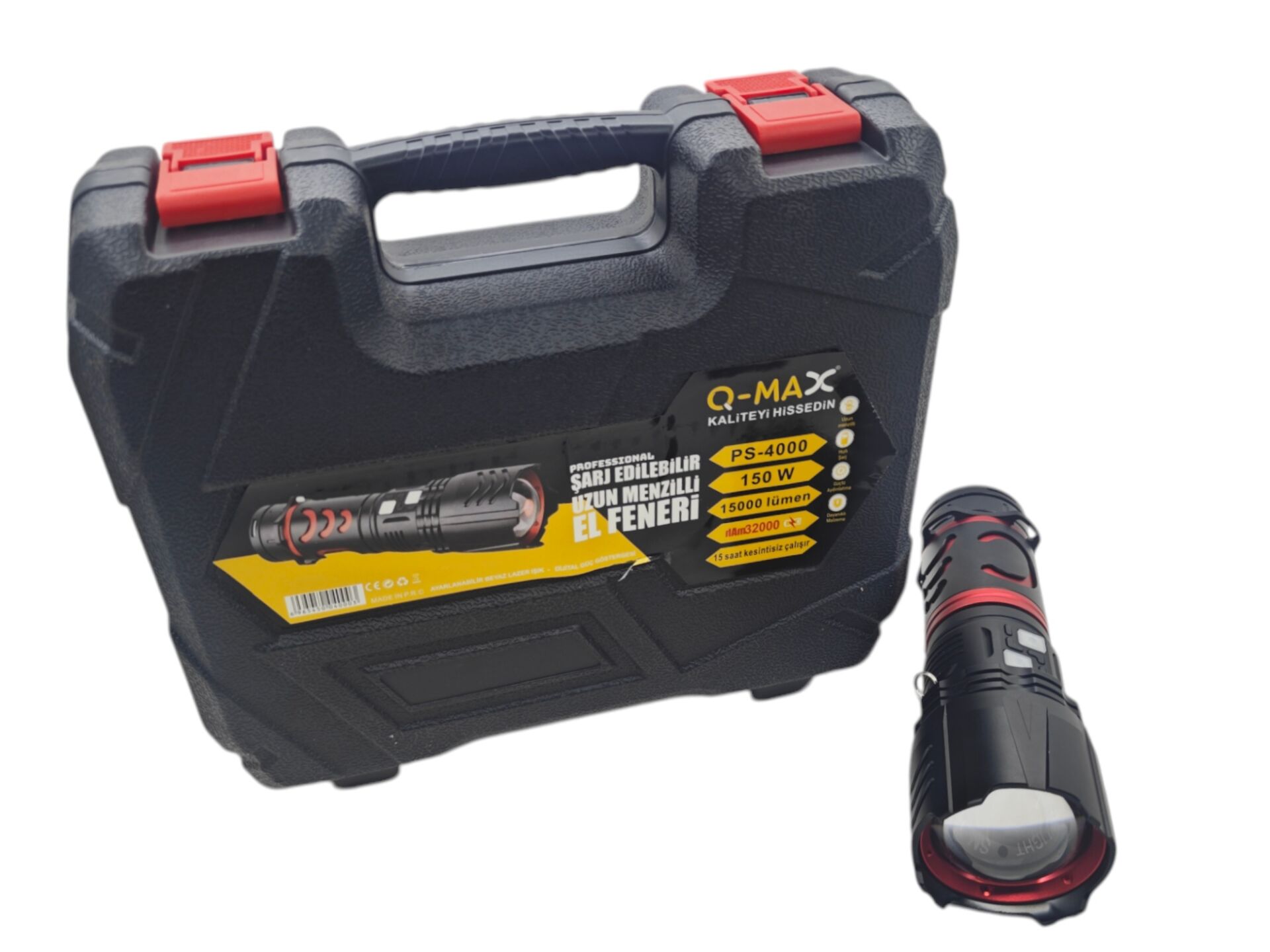 PS-4000   Q-Max 15000 Lümen 150W Zomlu Avcı Feneri