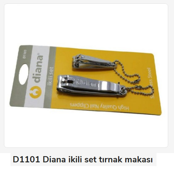 D1101   Diana Tırnak Makası Seti 2li - Sade