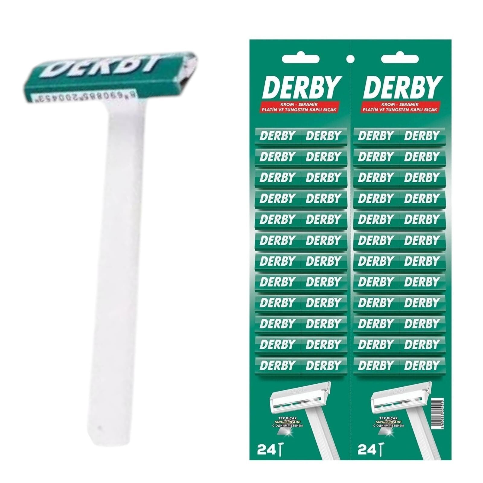 10103   Derby Tek Bıçaklı Traş Bıçağı 48li