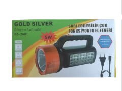 GS-2681   Gold Sılver 5W Şarjlı El Feneri