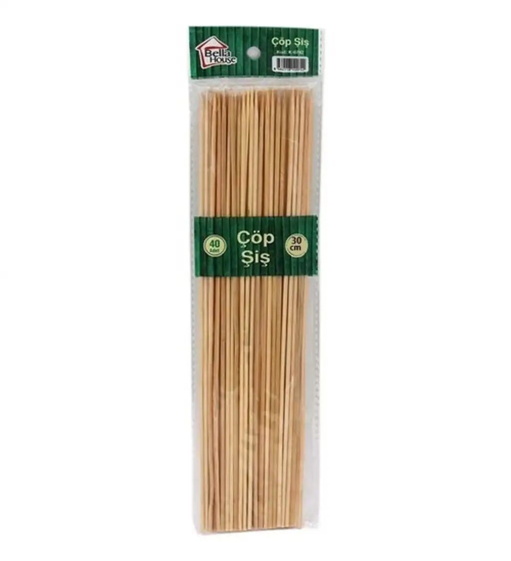 K-1629   Bella House Bambu Çöp Şiş 30cm 40li