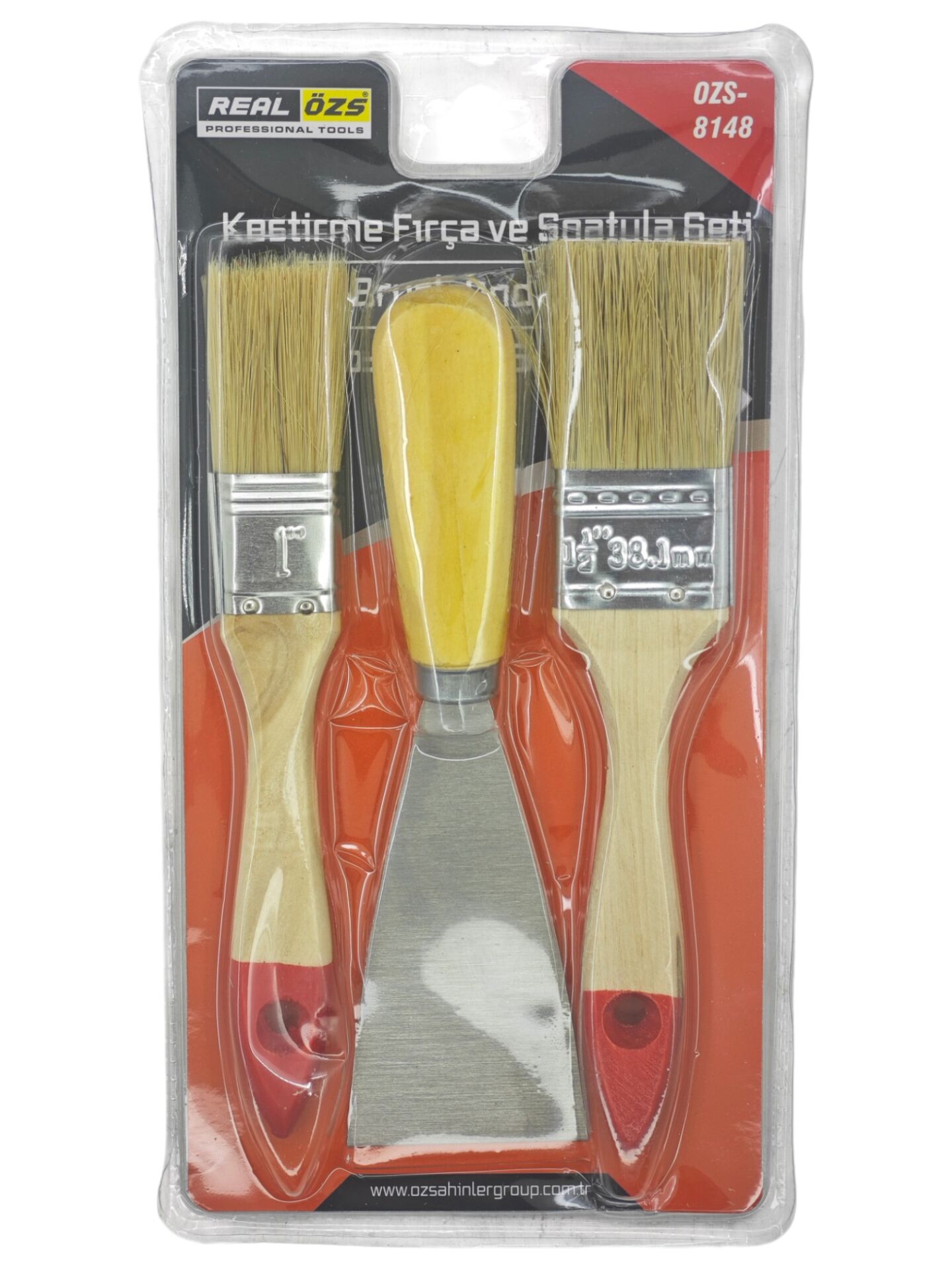 OZS-8148   Real Özs 1-1,5 Kestirme Fırça ve Spatula Seti