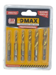 DMX4764   Dmax Matkap Uçlu Delme ve Dış Açma Seti 6prç
