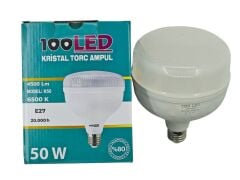K50   100 Led E27-50W Kristal Torc Ampul