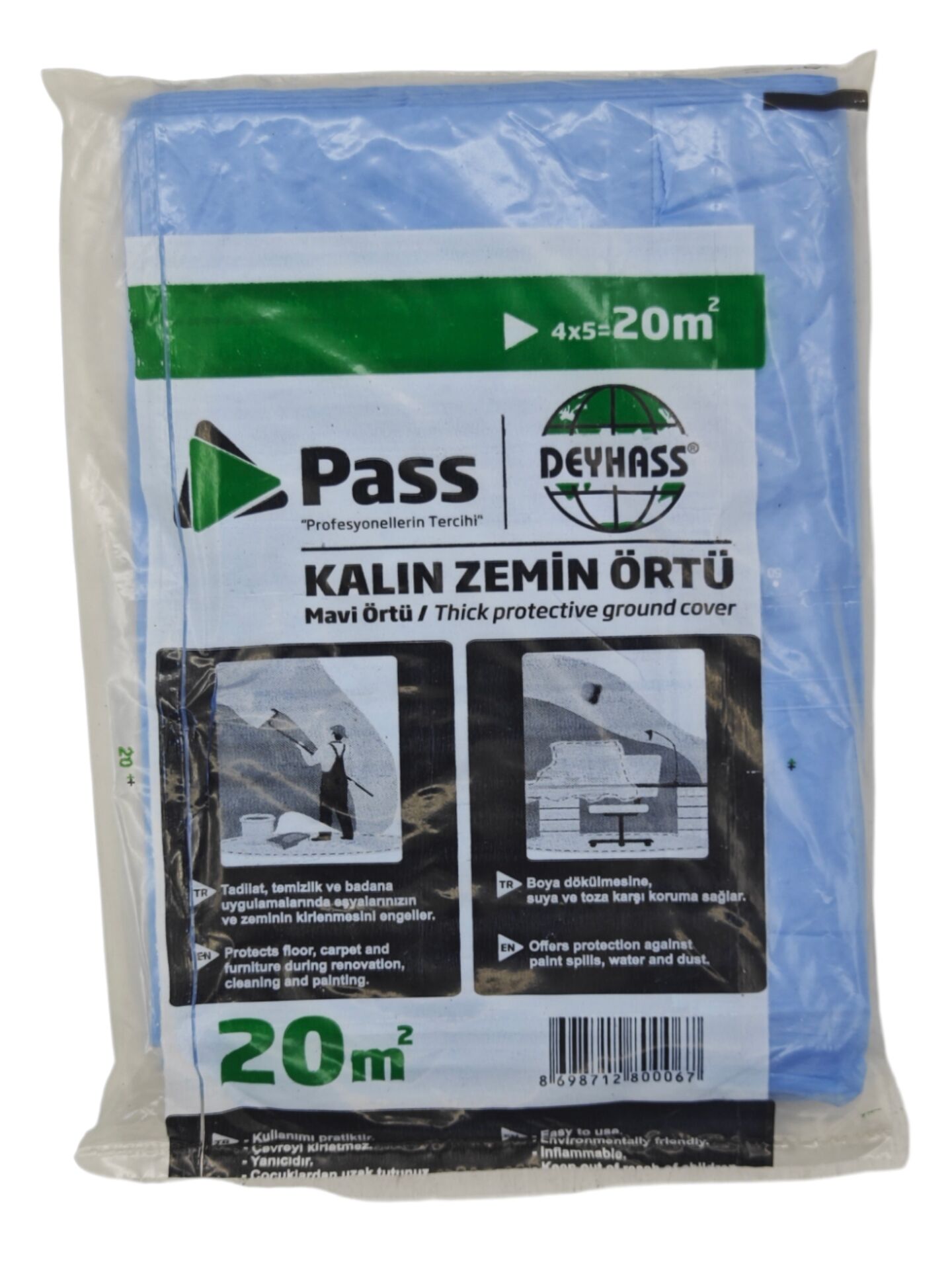 0006   Pass Zemin Koruyucu Kalın Hışır Örtü 4*5=20m²