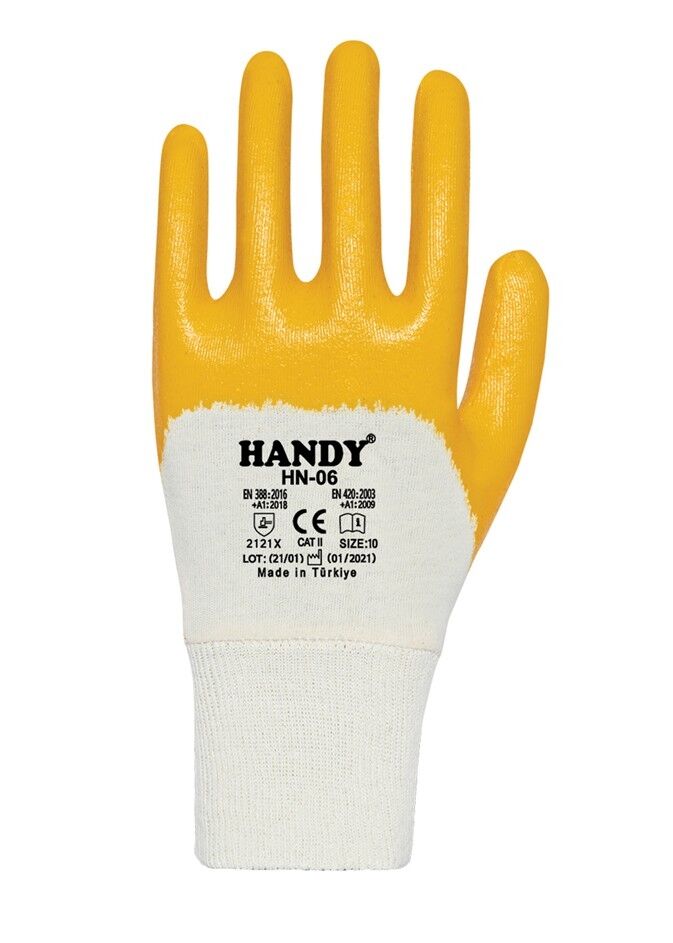 Hn-06   Handy Sarı Nitril Eldiven 10