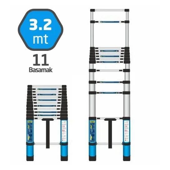 TYS9147   Tyson Teleskopik Merdiven 320cm - 11 Basamak