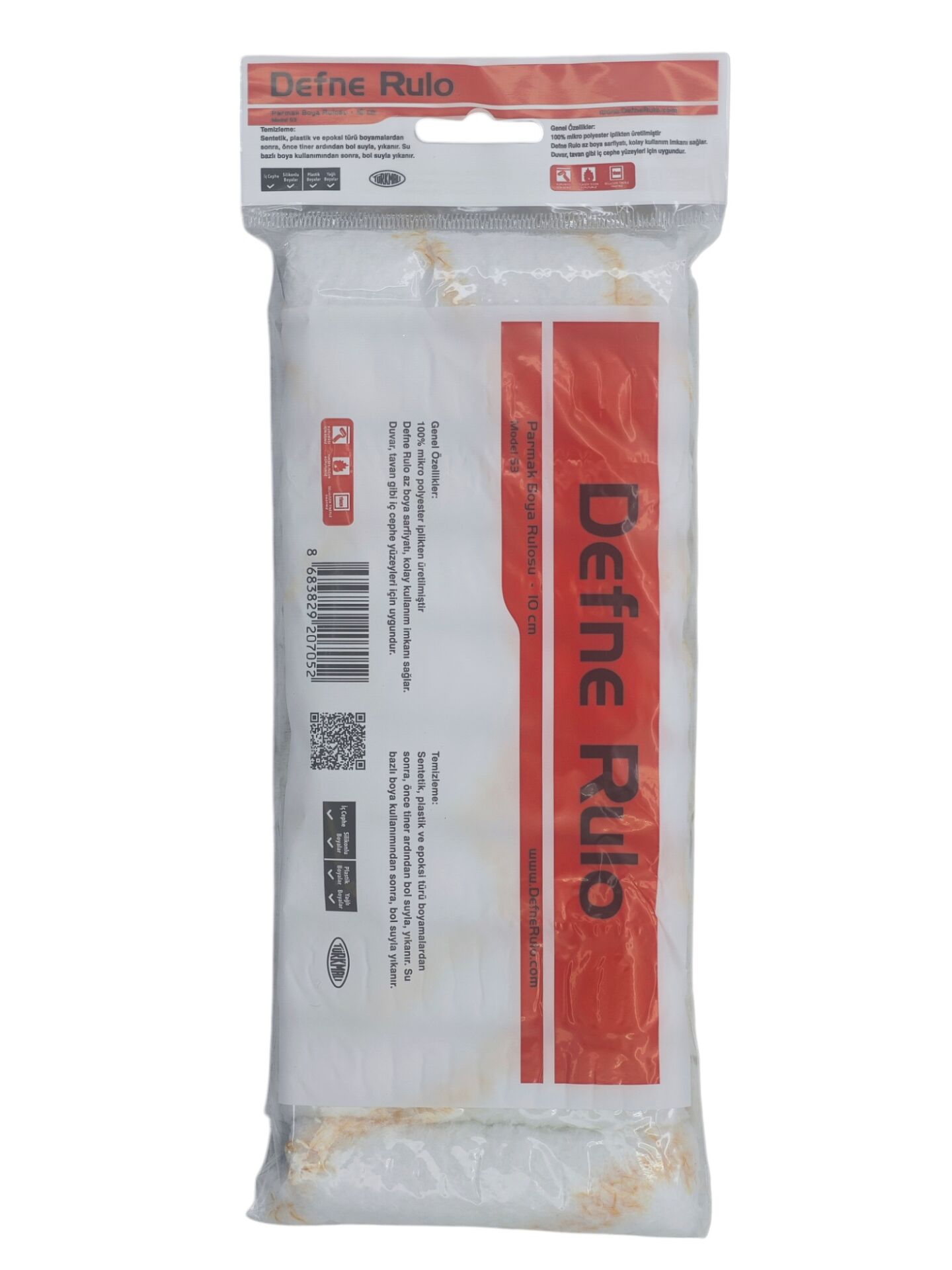 7101   Defne Parmak Boya Rulo Yedek 10cm - Saten