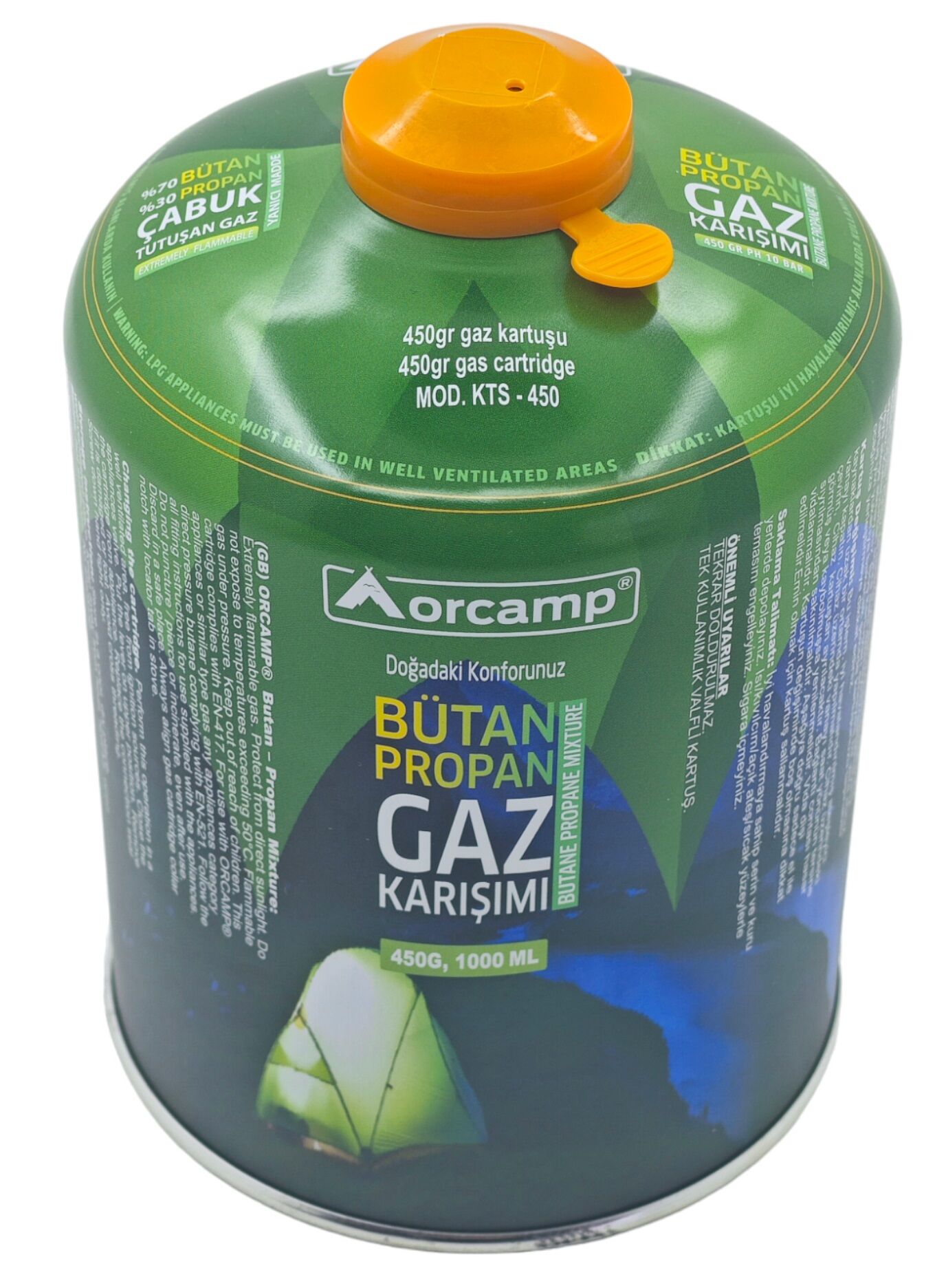 Kts-450   Orcamp Vidalı Kartüş Tüp 450gr 1000ml
