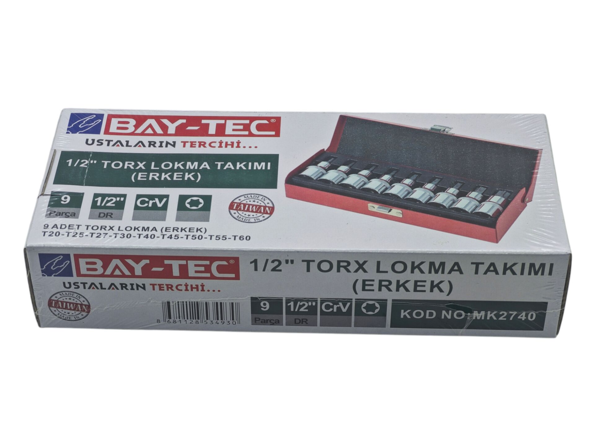 MK2740   Bay-Tec 1/2 Tork Lokma Takımı 9prç - Erkek