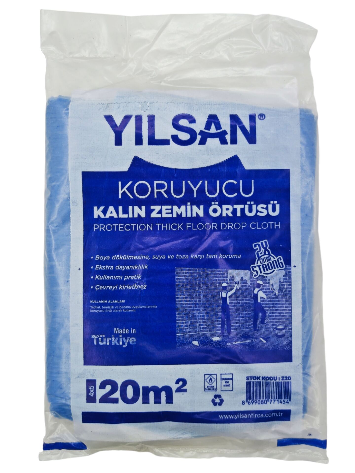 Z20   Yılsan Koruyucu Kalın Hışır Örtüsü 4*5m² - Mavi
