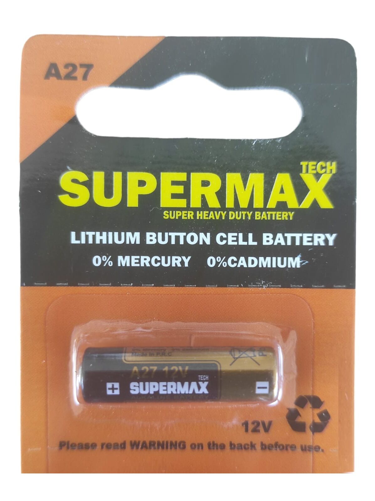 A27-5B   Supermax 27A 12V Pil